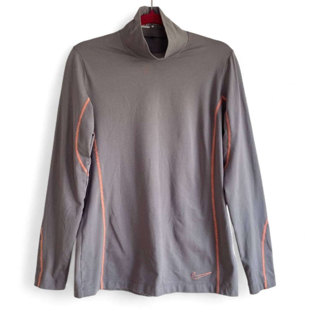 Nike Golf Dri Fit Women's Gray Long Sleeve Mock Neck Shirt Size L